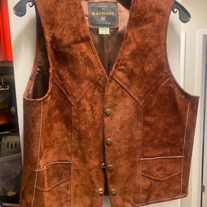 Vintage Leather By Raphael Vest Men’s Size 40